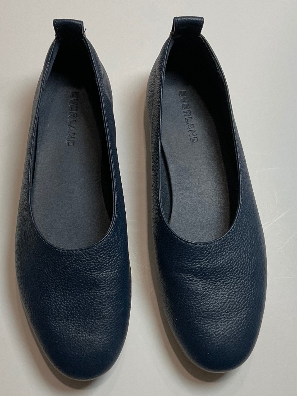 EVERLANE The Day Glove Flats in Blue Italian Leather Size 5.5 - Picture 2 of 8